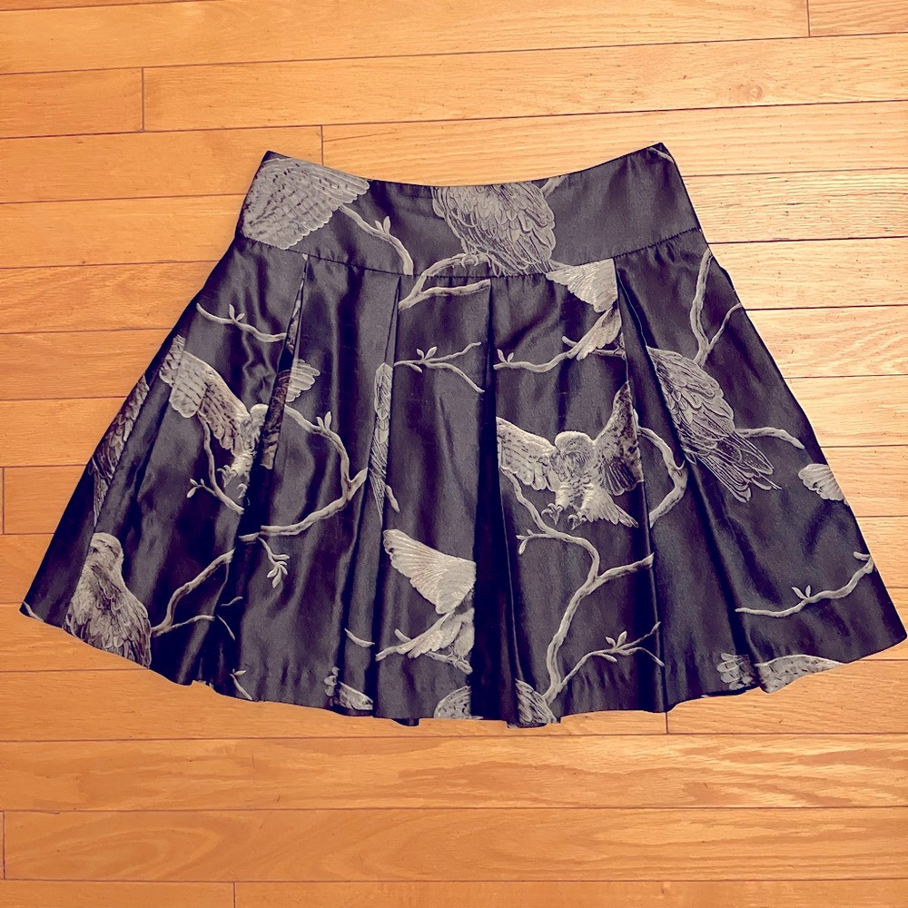 Adam Lippes Gray Pleated Mini Skirt